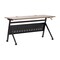 Emma and Oliver Griffin Heavy-Duty Flip Top Training Table with Nesting Design, Privacy Panel, Y-Legs, Tabletop, Metal Frame